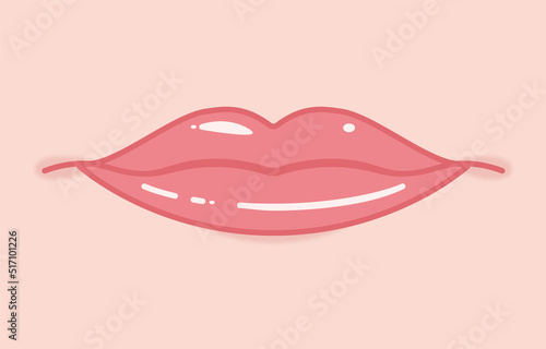 Illustration of healthy lips seen from the front