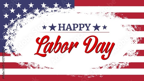 USA Labor Day greeting card or banner design concept. Vector illustration EPS10.