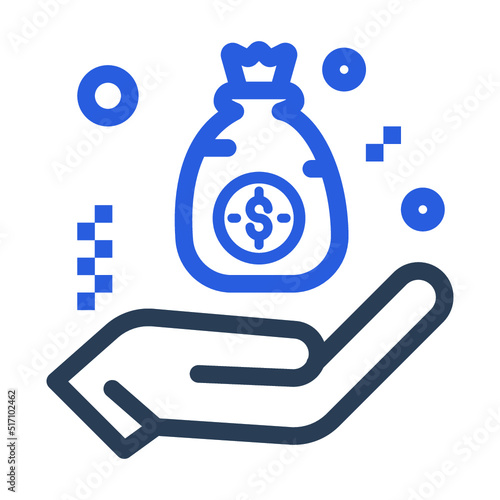Benevolence, charity, donation icon