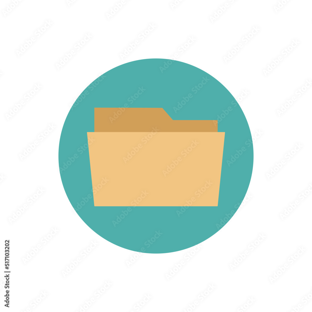 Round modern folder icon. Vector. Round modern folder icon. Vector.