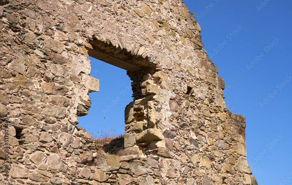 The ruins of Grace Dieu priory near Thringstone in Leicestershire, England.