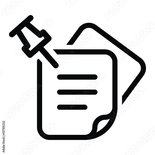 Note, paper, plan icon