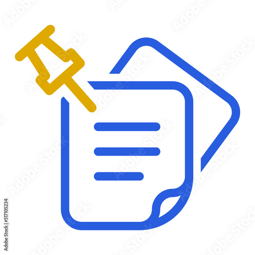 Note, paper, plan icon