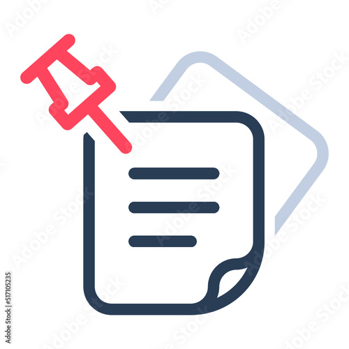 Note, paper, plan icon