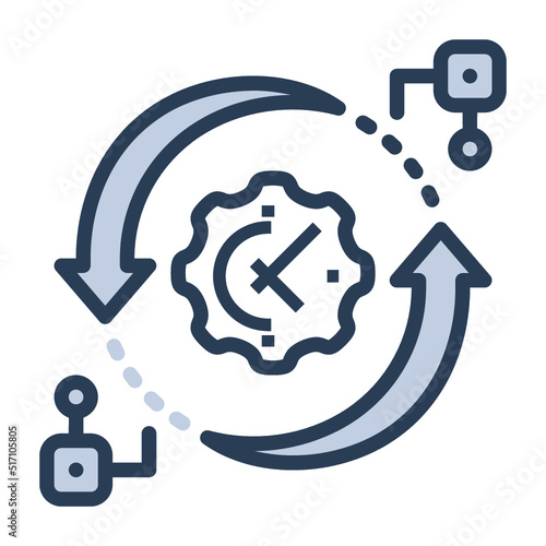 Time, manage, process icon