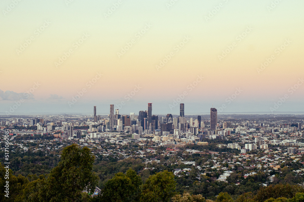 view of Brisbane City from Mount Coot-tha