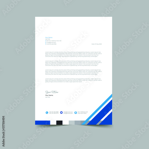 Modern Letterhead Pad Template Design