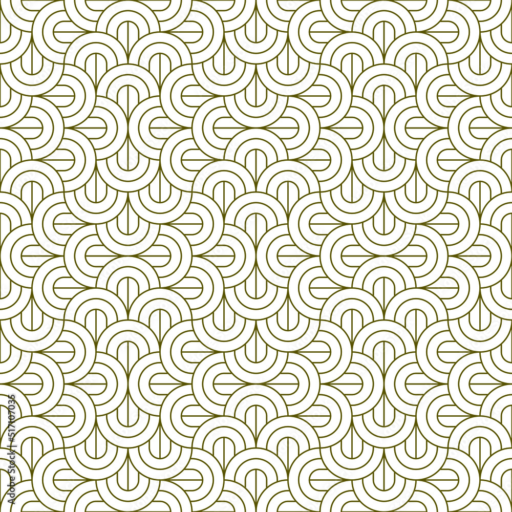 Seamless geometric ornament . Brown color thin lines .