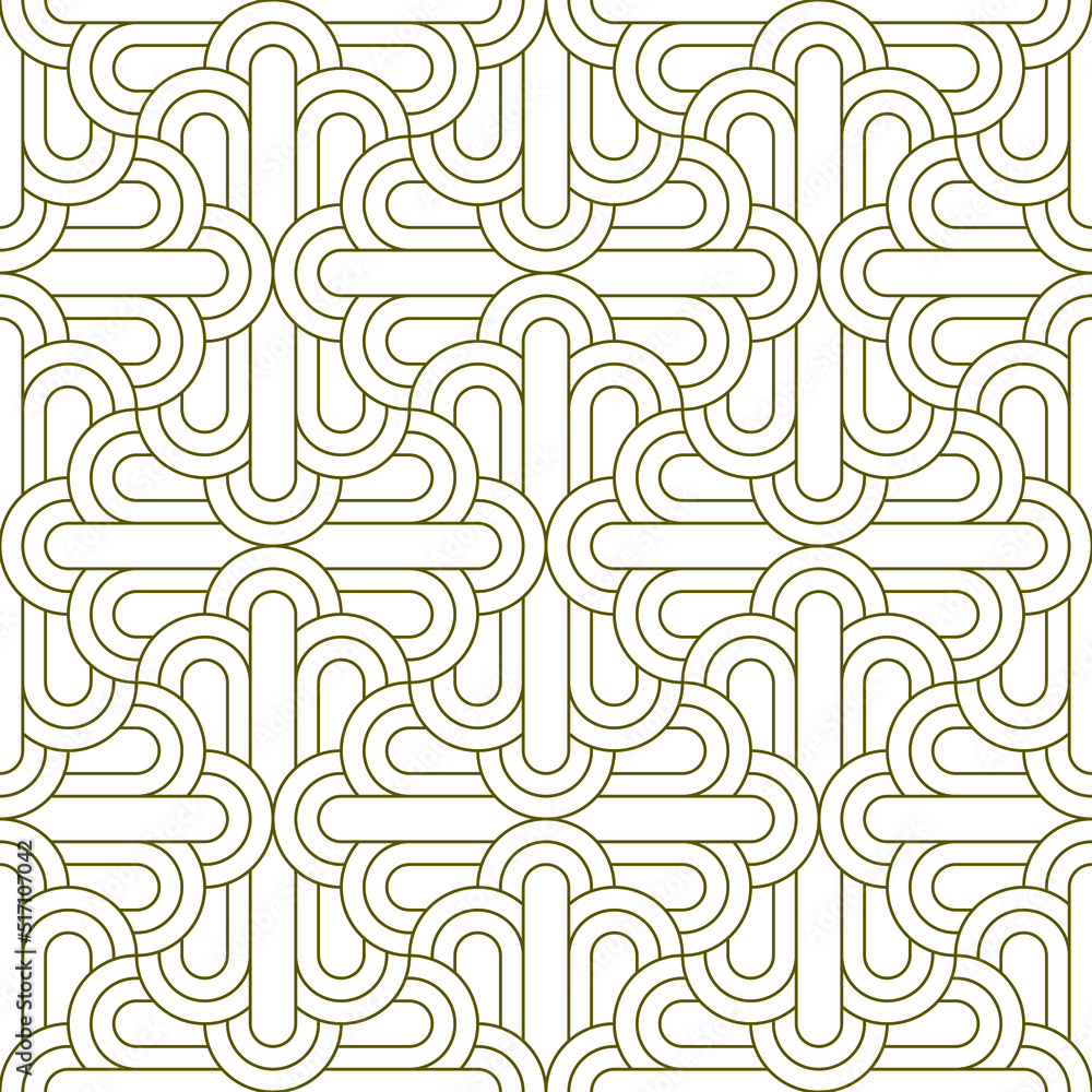 Seamless geometric ornament . Brown color thin lines .