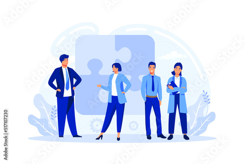 Human resources Concept for web page, banner, presentation, social media, documents, cards, posters. flat vector illustration