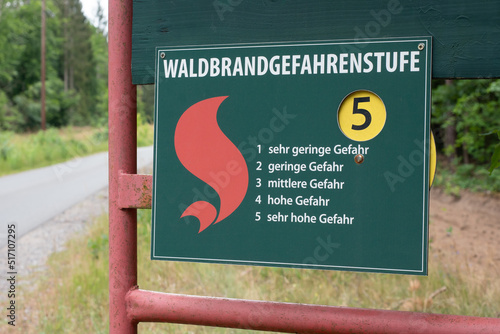 Warnung - Waldbrandgefahr