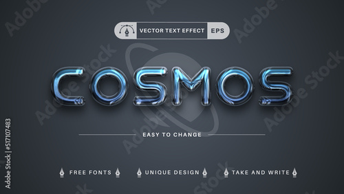 RealistiCosmos - Editable Text Effect, Font Style