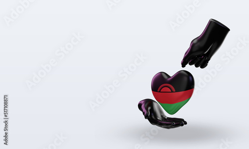 3d charity day Malawi flag rendering right view © dwiangga