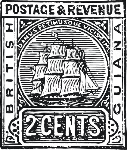 Vintage Postal, Postage, Mail Stamps in Vector