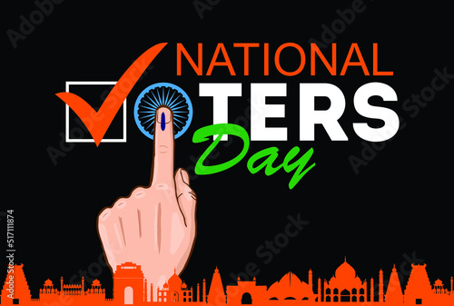 Illustration of National Voters' Day concept