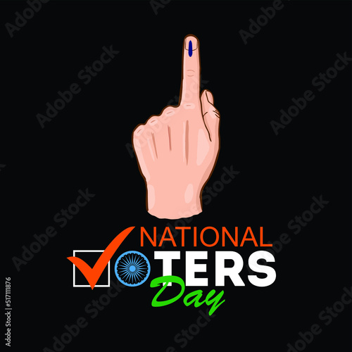 Illustration of National Voters' Day concept