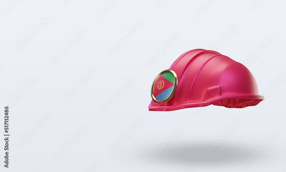 Fototapeta premium 3d engineer Eritrea flag rendering right view
