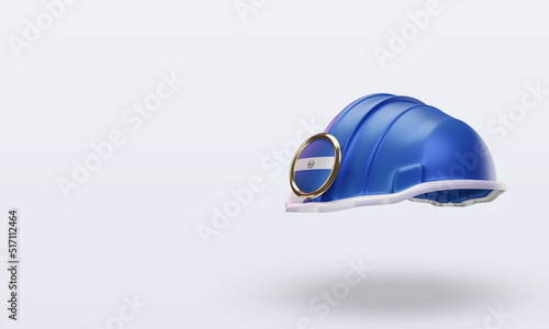3d engineer El Salvador flag rendering right view