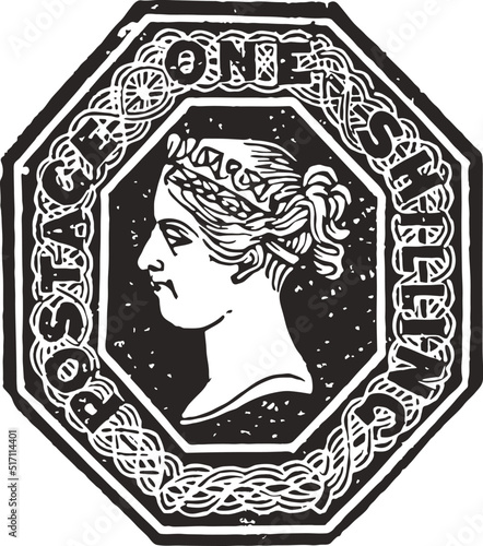 Vintage Postal, Postage, Mail Stamps in Vector