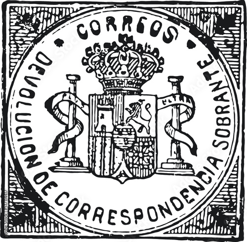 Vintage Postal, Postage, Mail Stamps in Vector