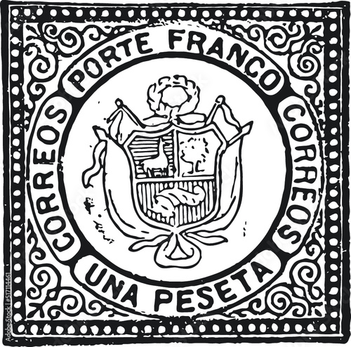 Vintage Postal, Postage, Mail Stamps in Vector