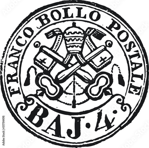 Vintage Postal, Postage, Mail Stamps in Vector