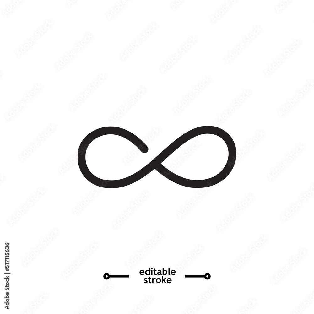Infinity loop icon, Icons vector, sign, symbol, logo, illustration, editable stroke, flat design style isolated on white Infinity loop icon, Icons vector, sign, symbol, logo, illustration, editable stroke, flat design style isolated on white