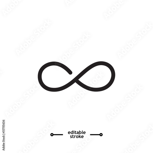 Infinity loop icon, Icons vector, sign, symbol, logo, illustration, editable stroke, flat design style isolated on white
