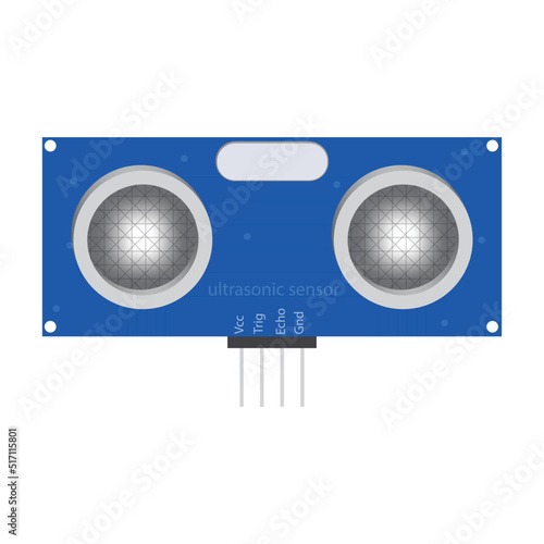 ultrasonic sensor , vector design isolated with white background