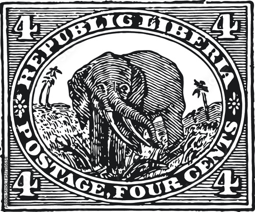 Vintage Postal Stamp, Postage Stamp, Mail Stamps in Vector