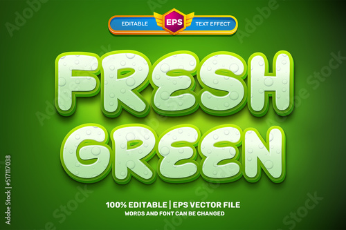 fresh green nature 3D Editable text Effect Style