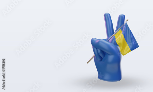 3d peace day Ukraine flag rendering right view