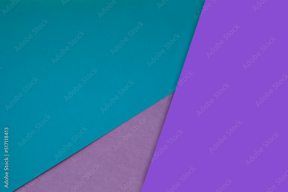 Dark and light, Plain and Textured Shades of blue purple pink papers background lines intersecting to form a triangle shape