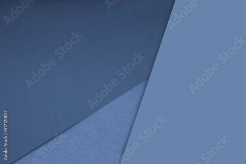 Dark and light, Plain and Textured Shades of blue papers background lines intersecting to form a triangle shape