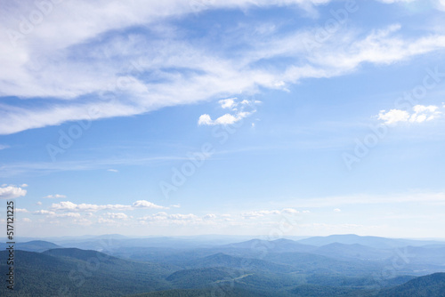 Sky and blue hills. Landscapes of mountain Shoria. Russia © Crazy nook