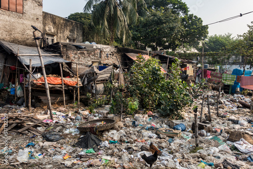 Slum area at Dhaka, Bangladesh