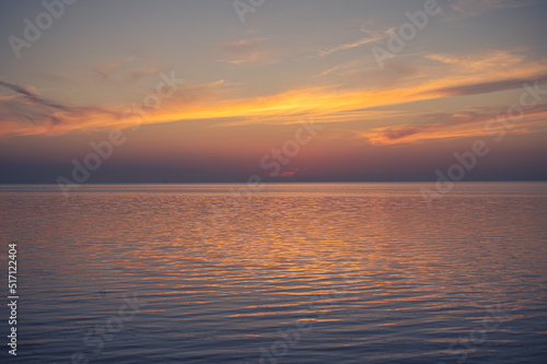tranquil Sunset at beach in northern Germany. High quality photo