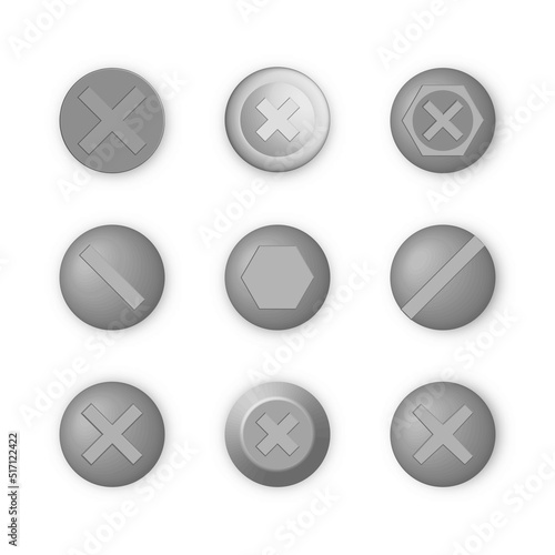 Screw cap isolated on white background, vector illustration.