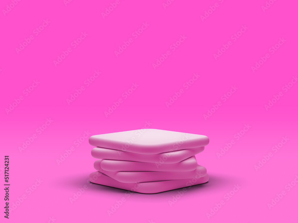 stacked pedestal or podium, 3d rendered. stacked pedestal or podium, 3d rendered.