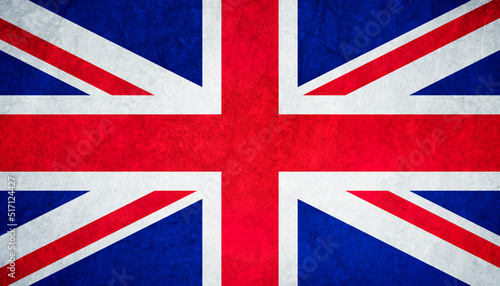 Full Frame Image of Flag of United Kingdom with Stone Texture