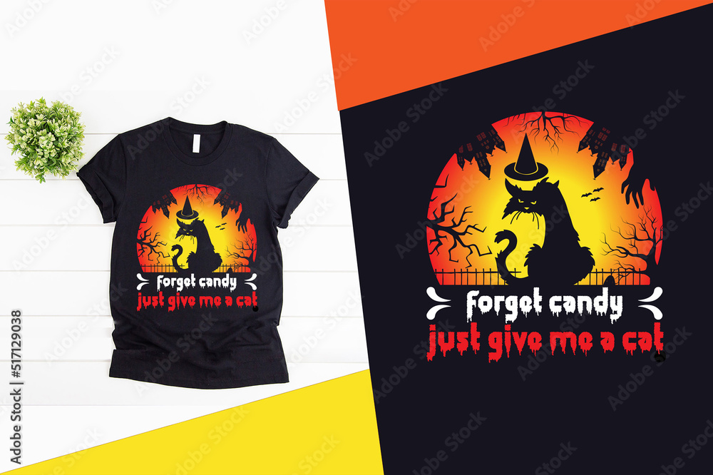 Halloween sort quotes t-shirt template design for Halloween day and POD business