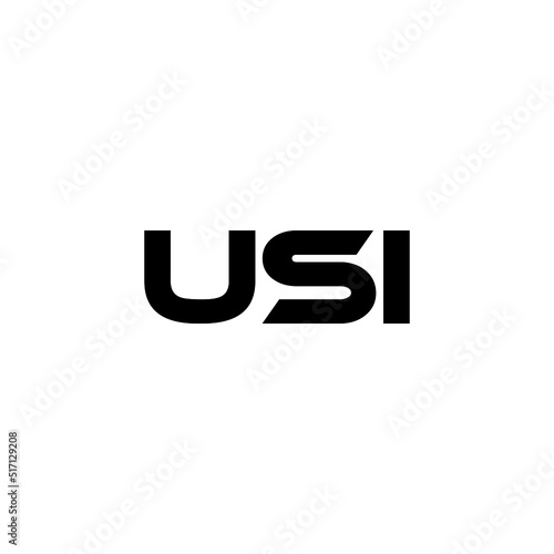 USI letter logo design with white background in illustrator, vector logo modern alphabet font overlap style. calligraphy designs for logo, Poster, Invitation, etc.