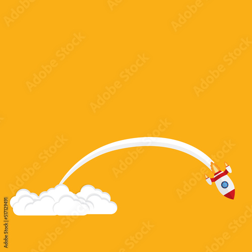 Fail  launch. Fail start up business, new business risk or unexpected entrepreneur bankruptcy concept.