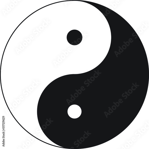 Yin Yang symbol vector. feng shui symbol