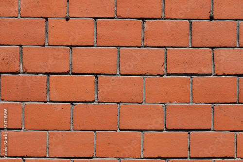 Close up of a red brick wall. Copy space for your design. Web banner. 