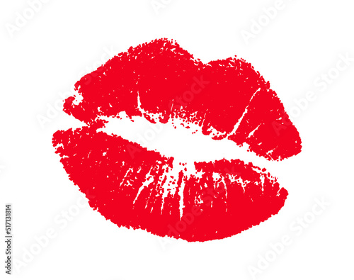 Fototapeta classic kiss lips lipstick mark