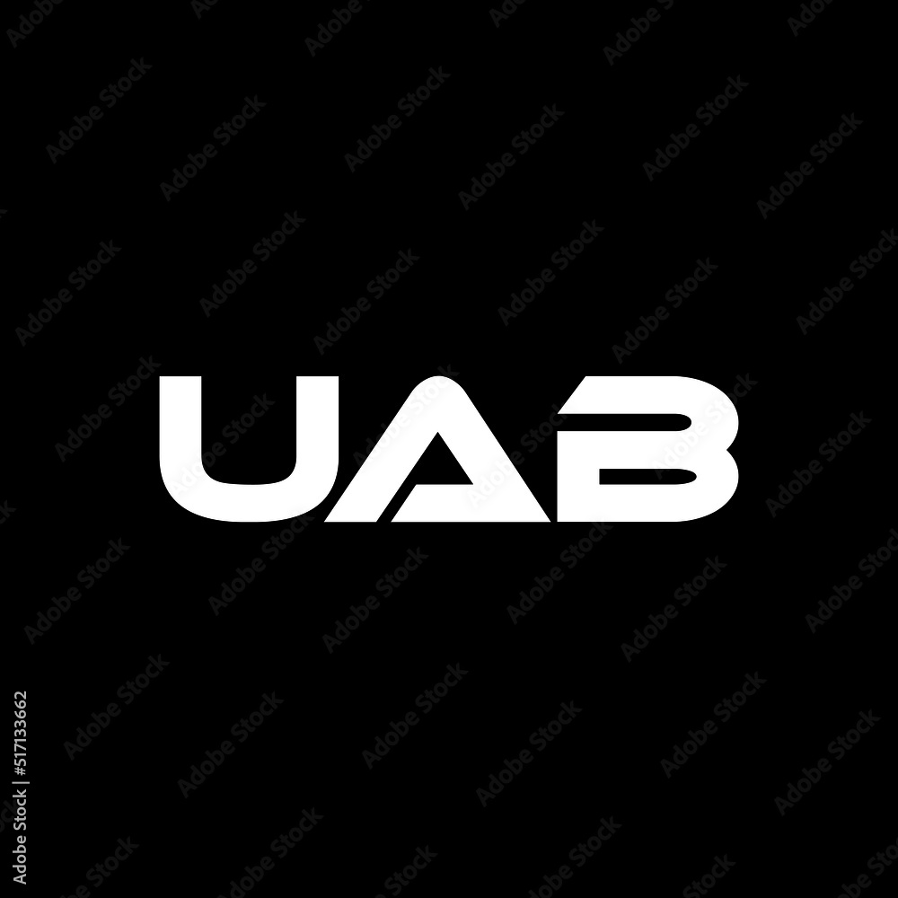 UAB letter logo design with black background in illustrator, vector logo modern alphabet font overlap style. calligraphy designs for logo, Poster, Invitation, etc. UAB letter logo design with black background in illustrator, vector logo modern alphabet font overlap style. calligraphy designs for logo, Poster, Invitation, etc.
