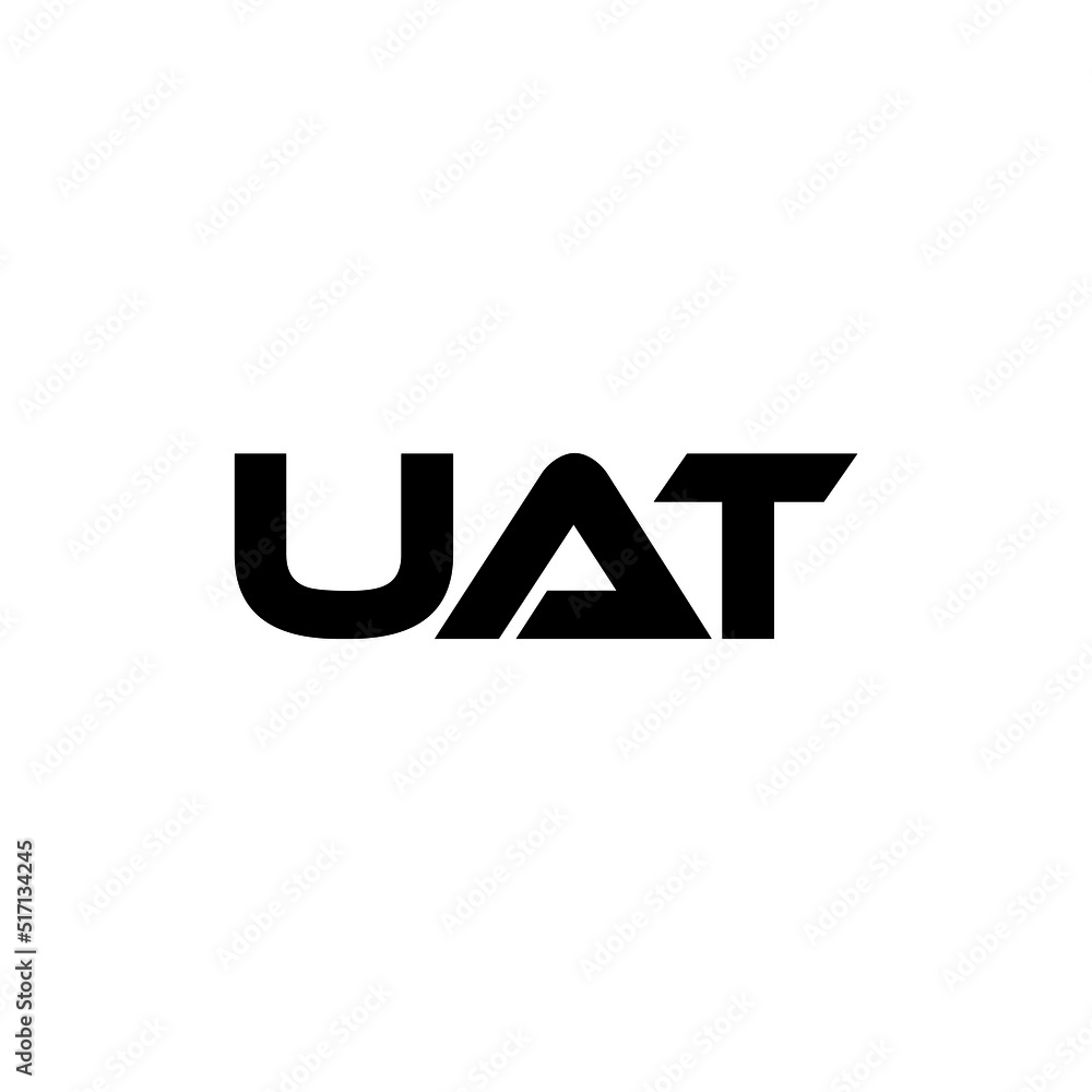Vecteur Stock UAT letter logo design with white background in ...