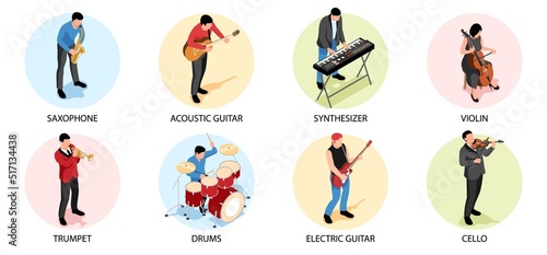Isometric Musicians Compositions Set