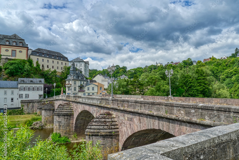 Historische Brücke in der Altstadt von Weilburg
